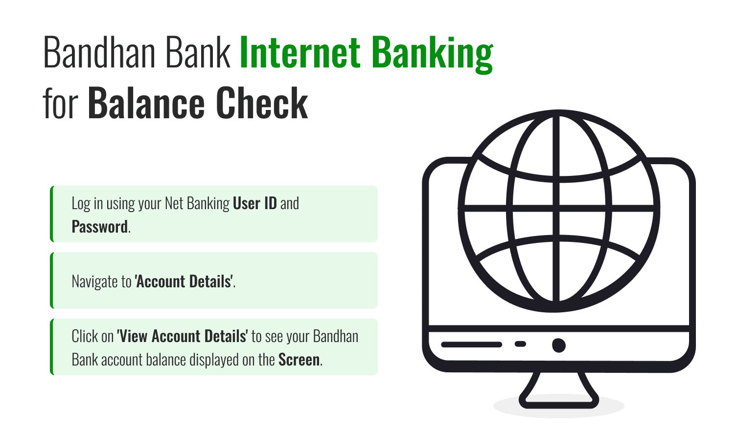 Bandhan Bank Internet Banking for Balance Check